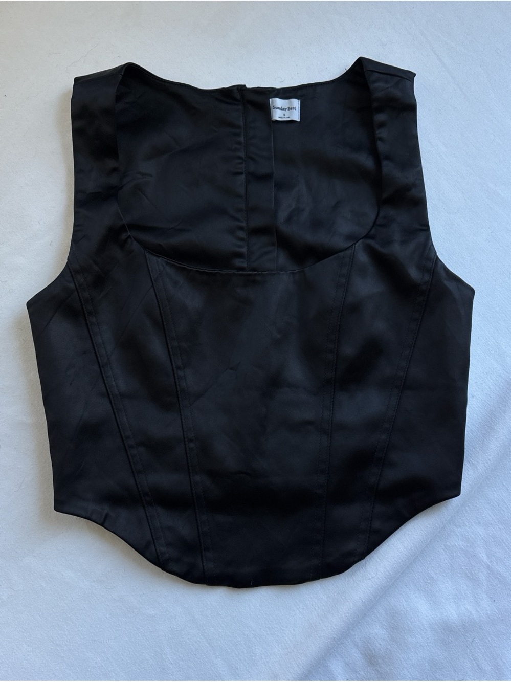Sunday Best Black Structured Corset-Style size S